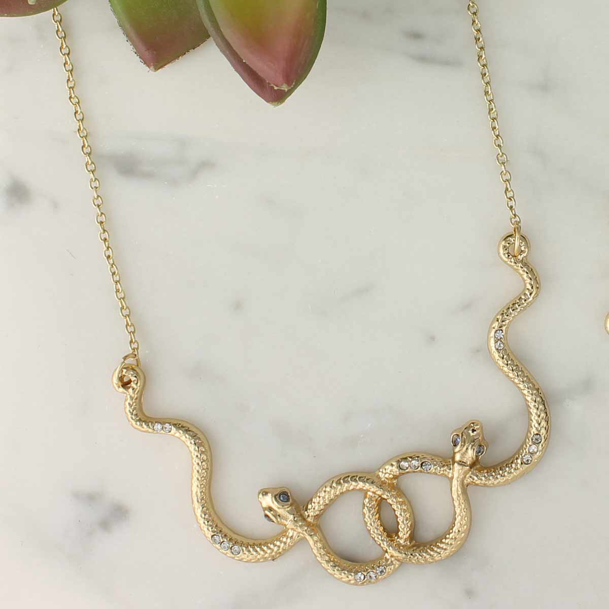 Snake Dance Gold Necklace