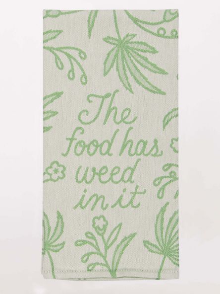 Weed in it woven dish towel