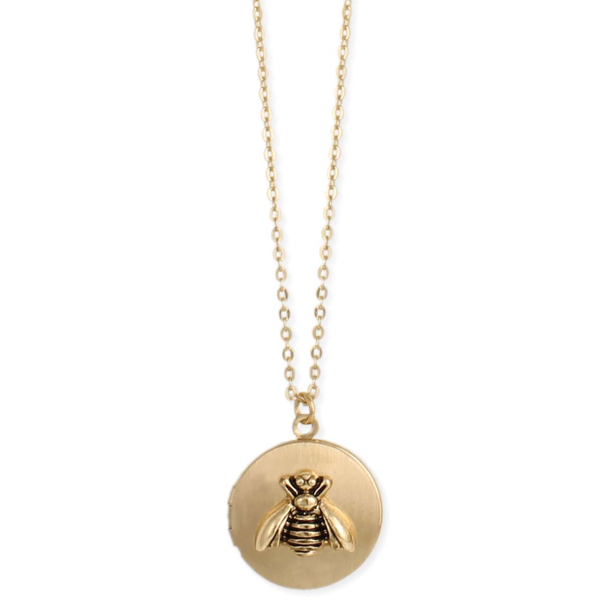 Bee locket necklace