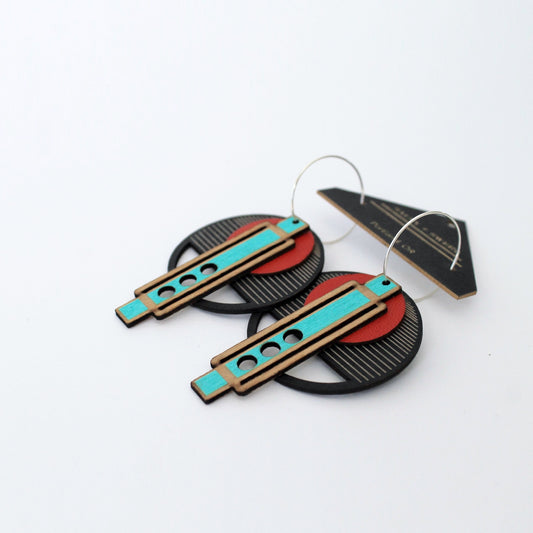 Red and Black Wright Earring