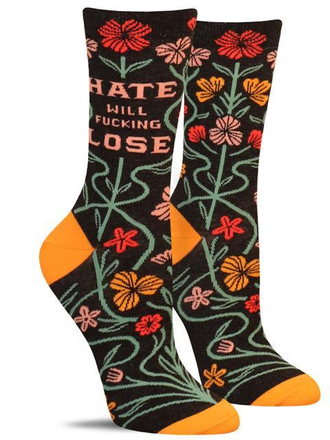 Hate Will F*ing Lose women's socks