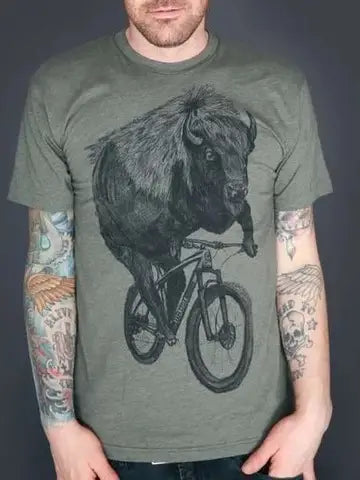 Buffalo on a Bicycle Tee