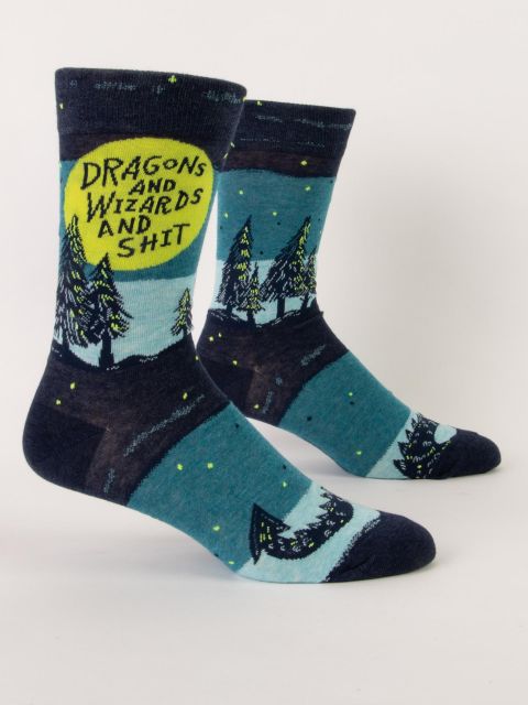Dragons and Wizards Socks Men's