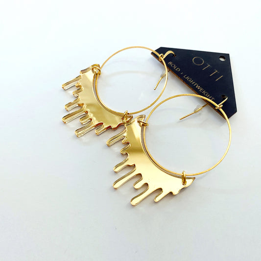 Gold Slime Hoop Earring