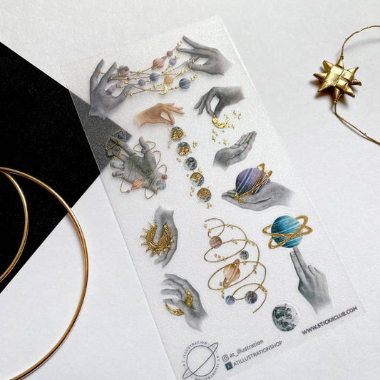 Planetary Hands Stickers