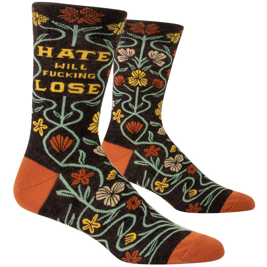 Hate Will F*ing Lose men's socks