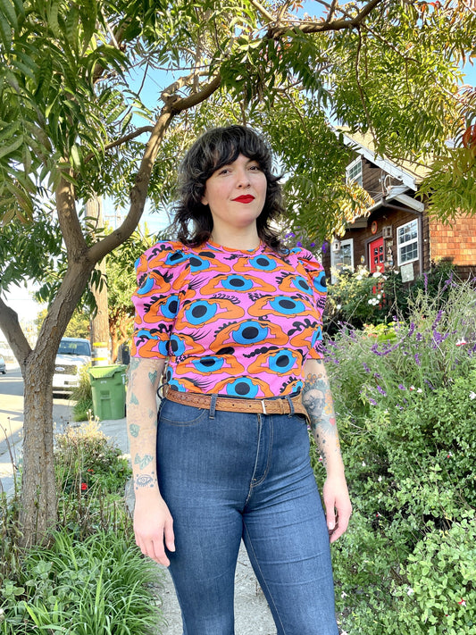 Nooworks Psychedelic Eyes Puff Top