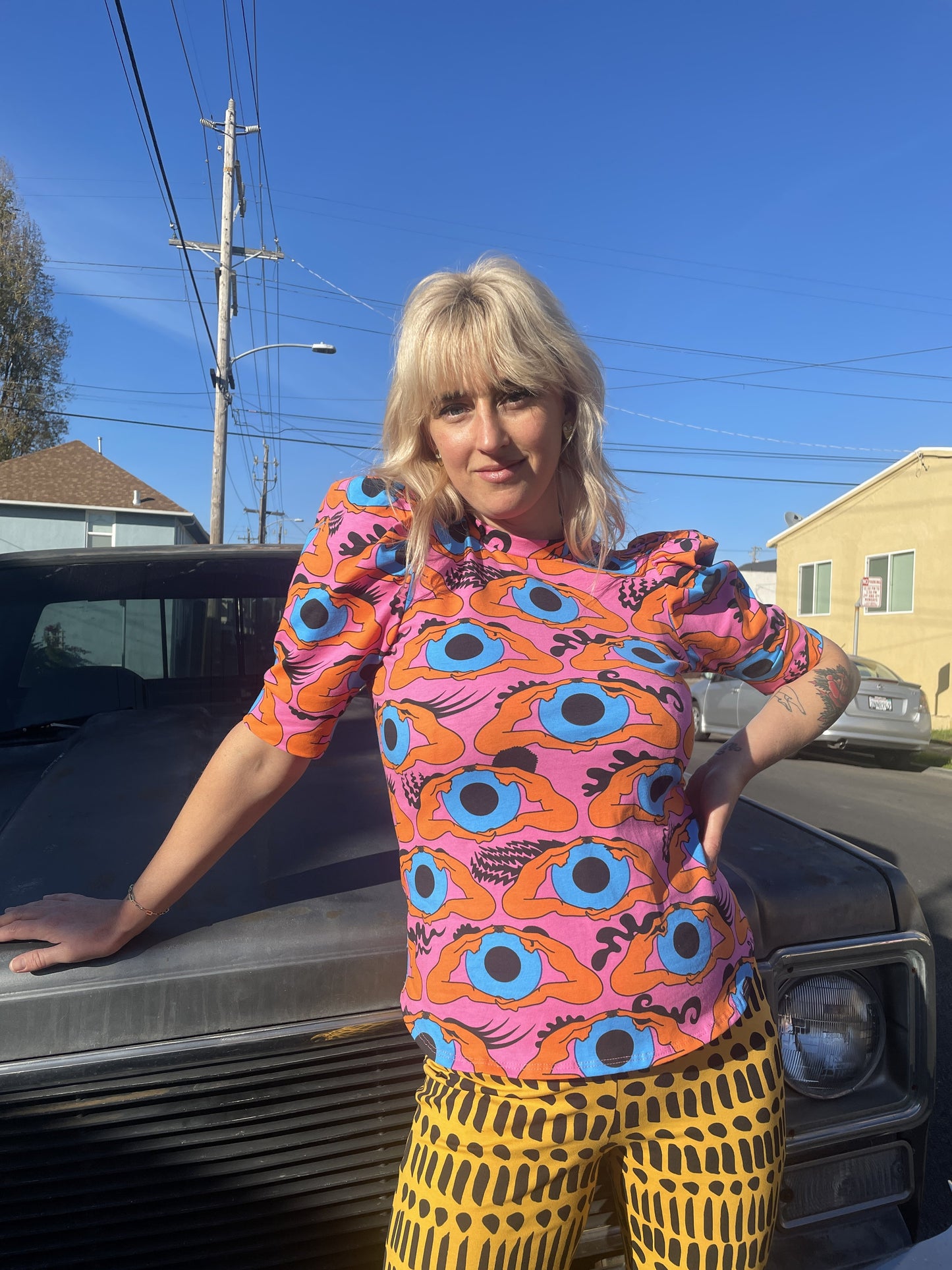 Nooworks Psychedelic Eyes Puff Top