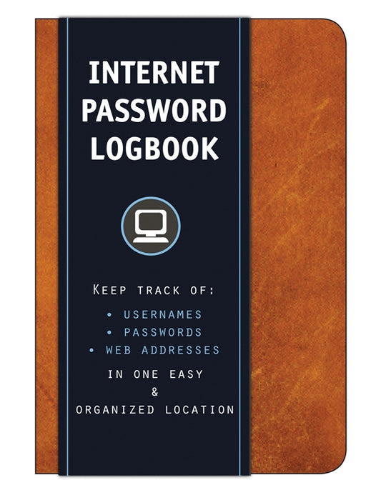Internet Password Logbook Leatherette