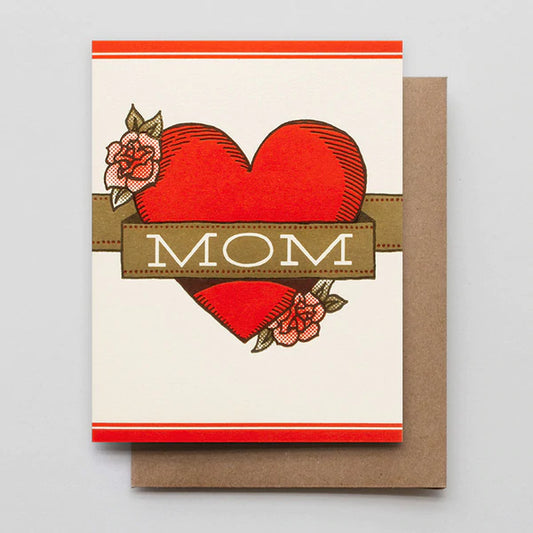 Mom Heart & Banner Card