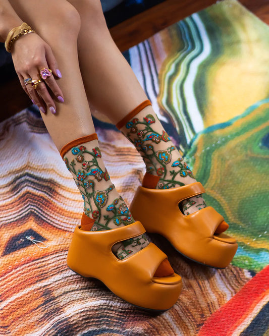 Tree of Life Sheer Socks