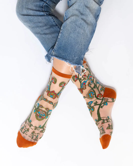 Tree of Life Sheer Socks