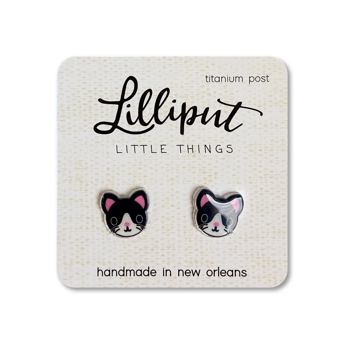 Tuxedo Cat Earrings